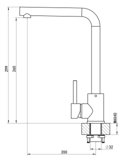 Смеситель для кухни Florentina Фабио капучино